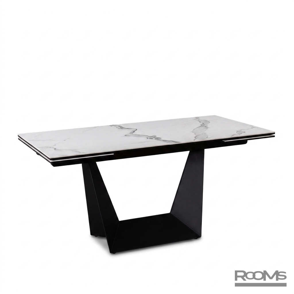 Үстел MADISON 160 CARRARA CER/BK