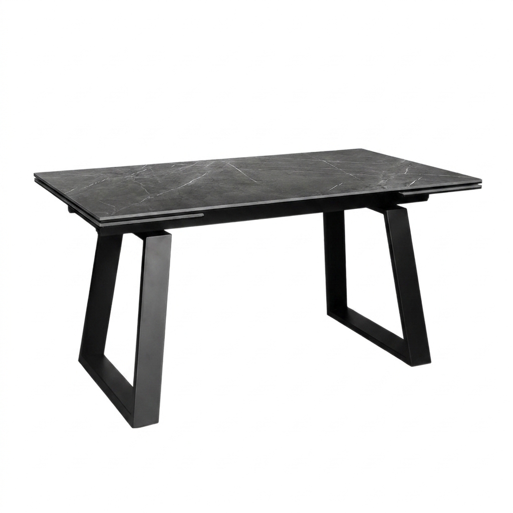 Стол ROVENA 160 PIETRA GREY CER/BK