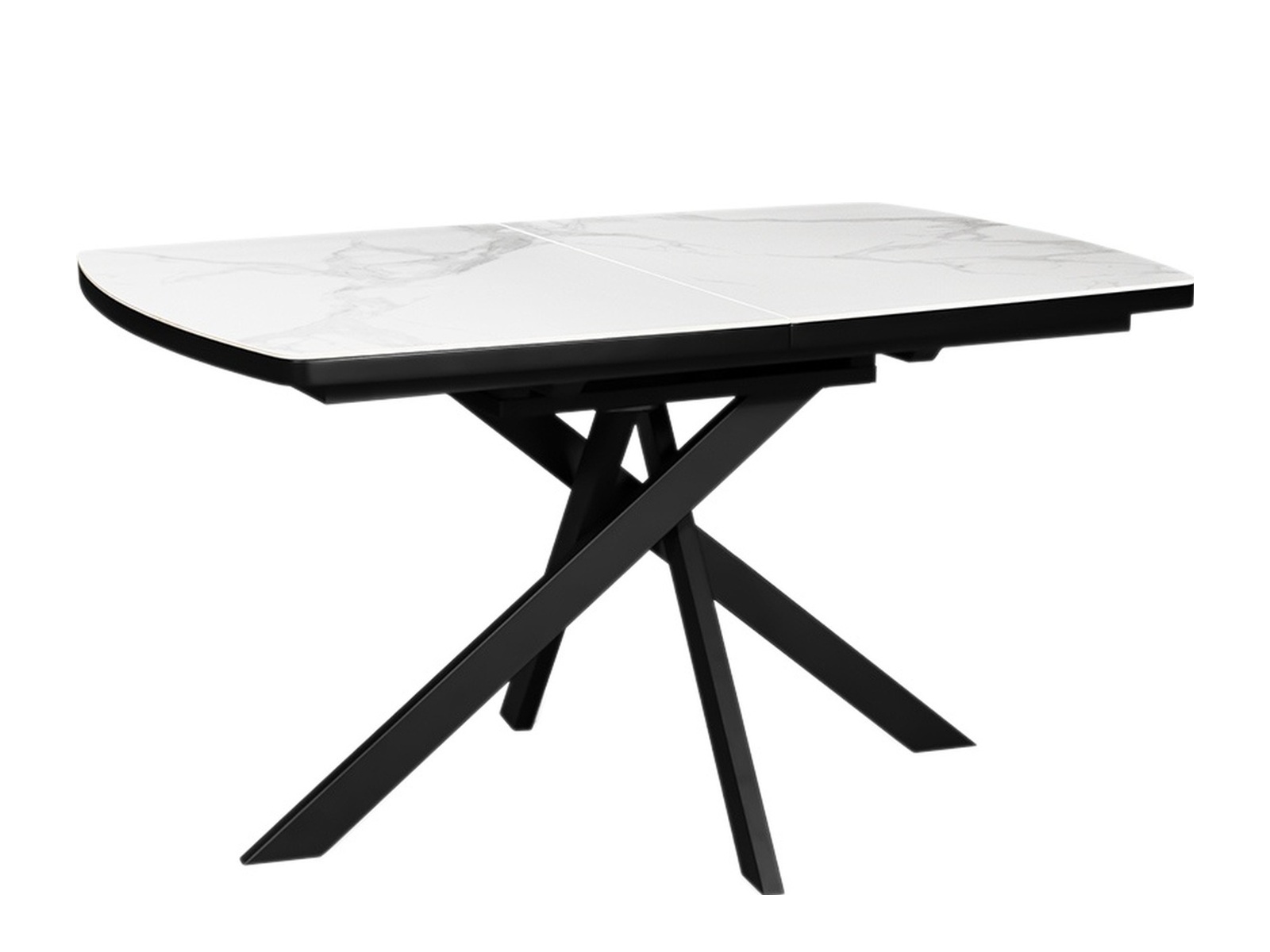 Стол DALLAS 140 MARBLE CER/BK