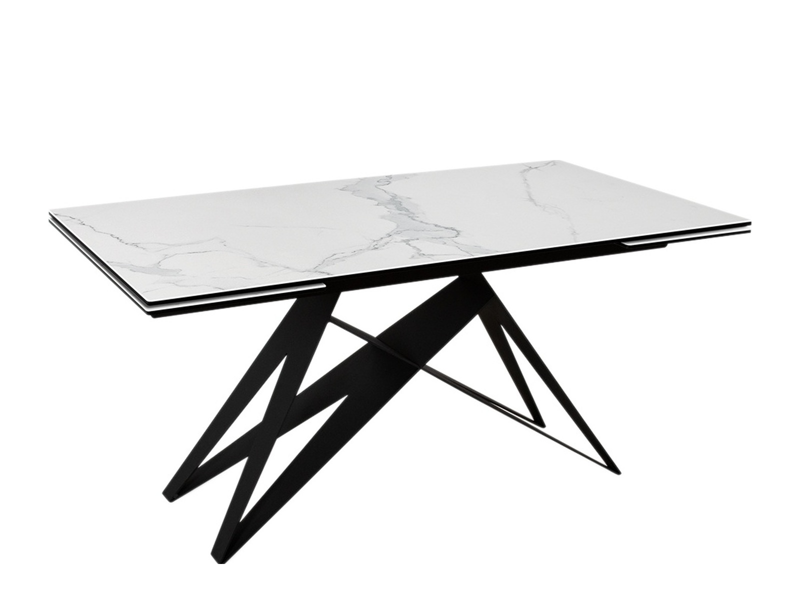 Стол BREMEN 160 CARRARA CER/BK