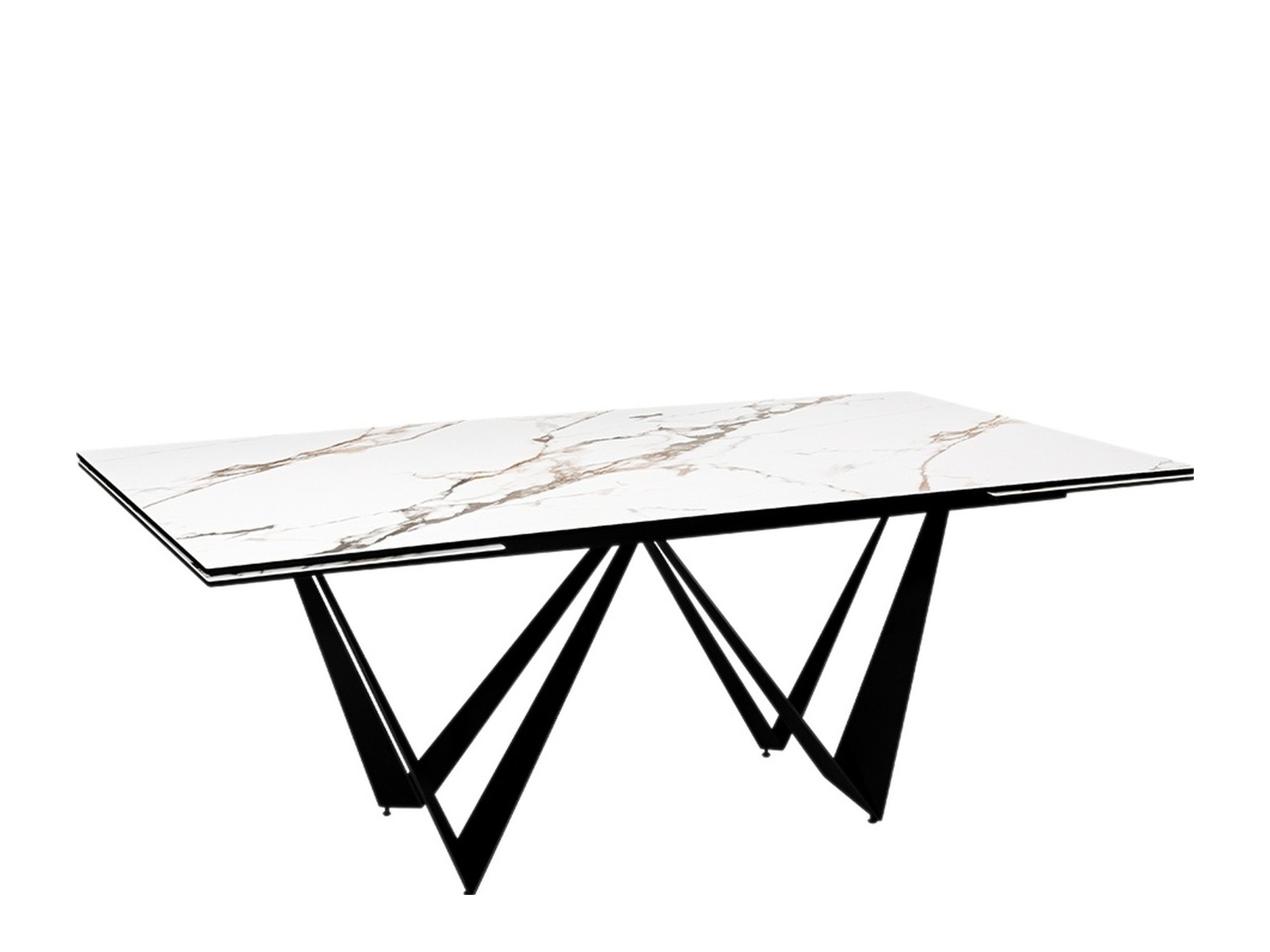 Стол PONTE 200 ROSE GOLD CER/BK