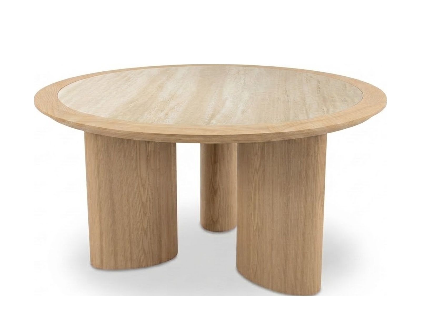 Стол LISSABON 136 Rome Travertine CER/NATURAL WOOD WD