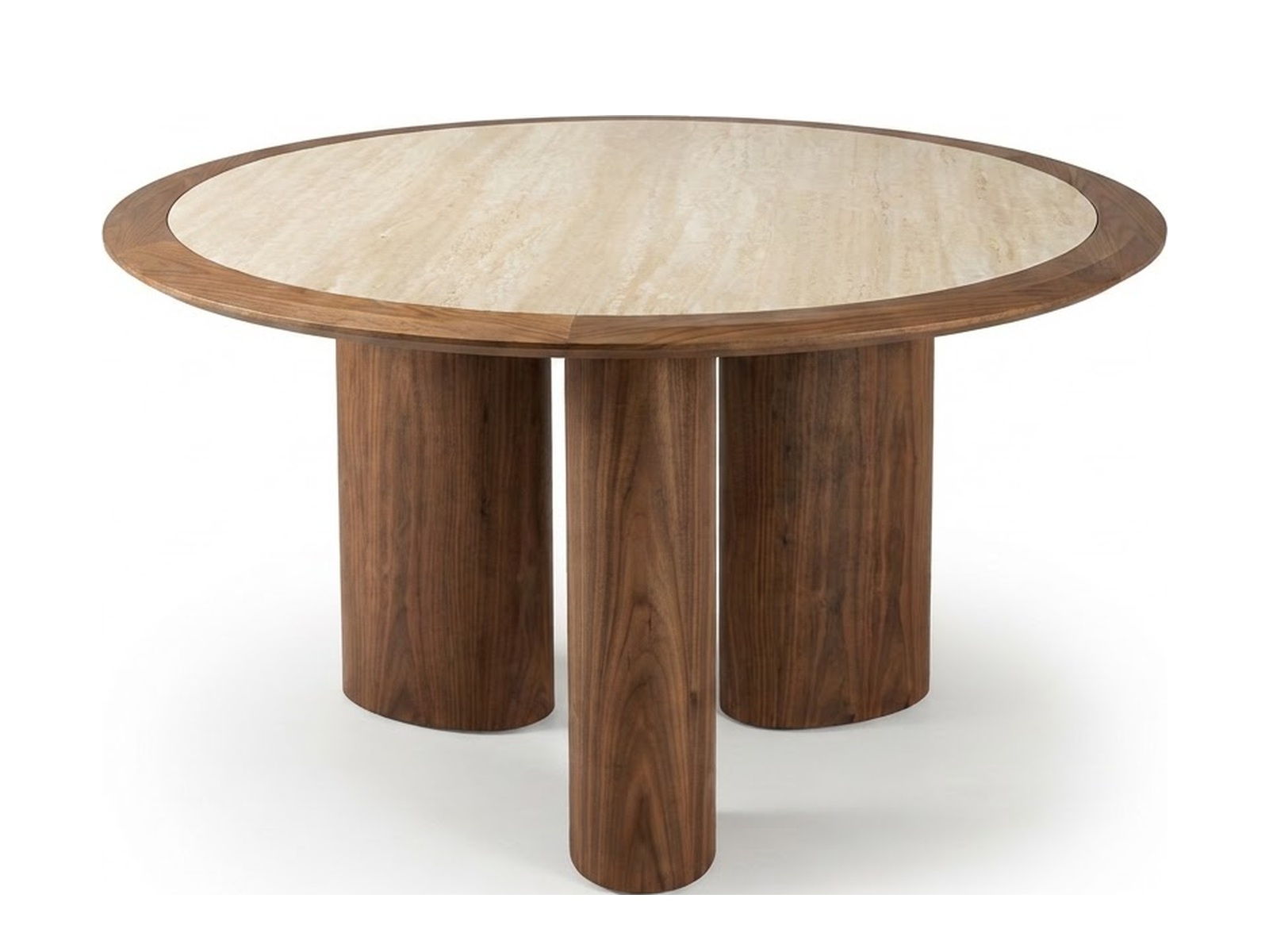 Стол LISSABON 136 Rome Travertine CER/WALNUT WOOD WD