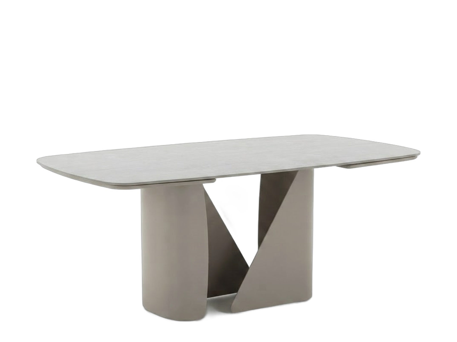 Стол TWIX MILK 180 ROME TRAVERTINE CER/LT