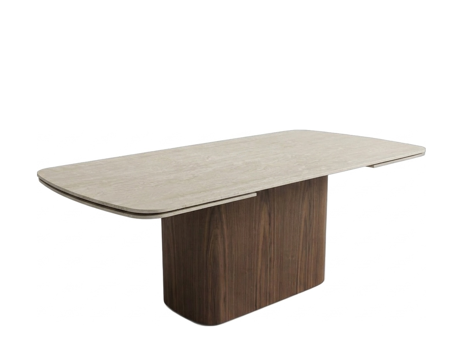 Стол TWIX WOOD 180 ROME TRAVERTINE CER/WD