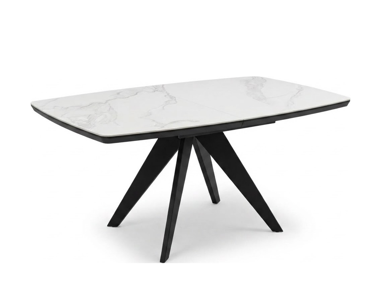 Стол LARGO 130 Bianco Grigio Ceramic/BK