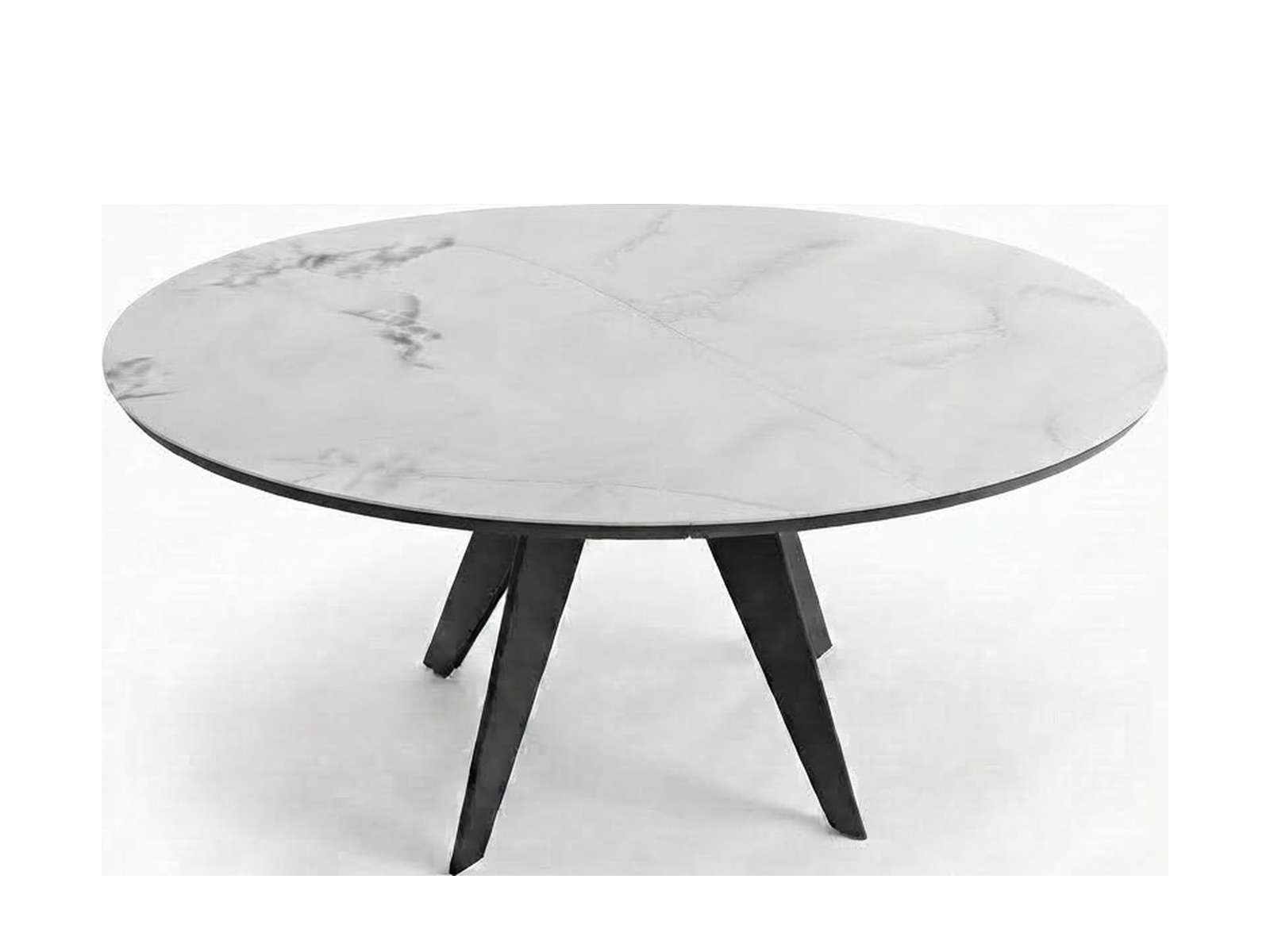 Стол OSCAR 130 Bianco Grigio Ceramic/BK