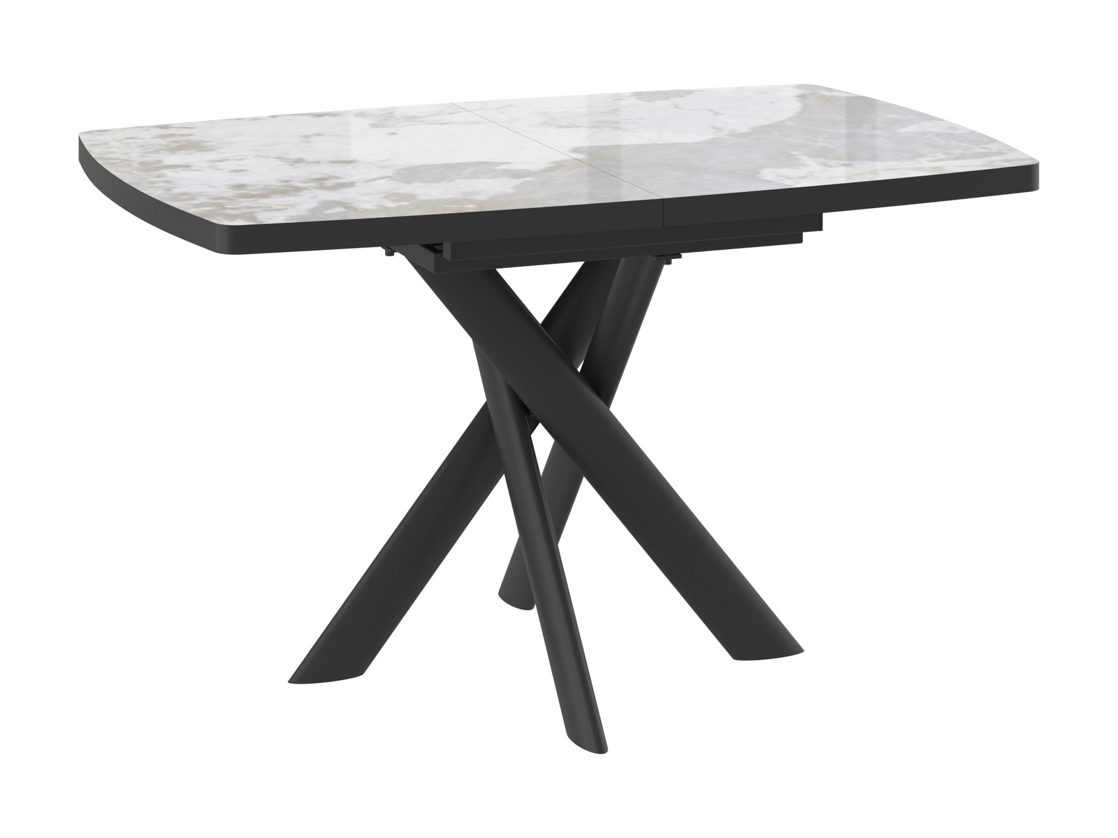 Стол LEONEL 130 PANDA GLOSS ST CER/BK