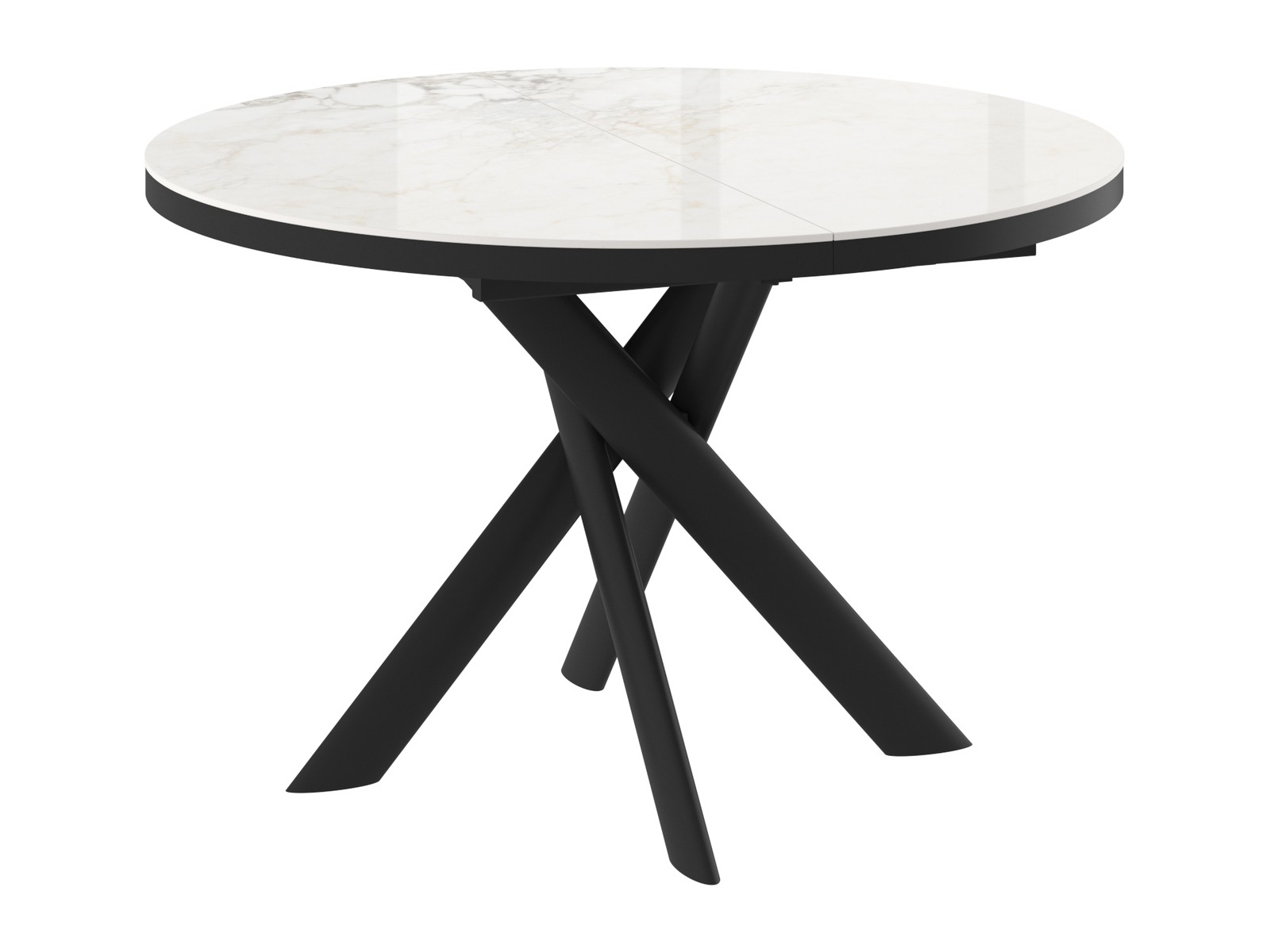 Стол RONALDO 120 BRECHA GLOSS PREMIUM CER/BK
