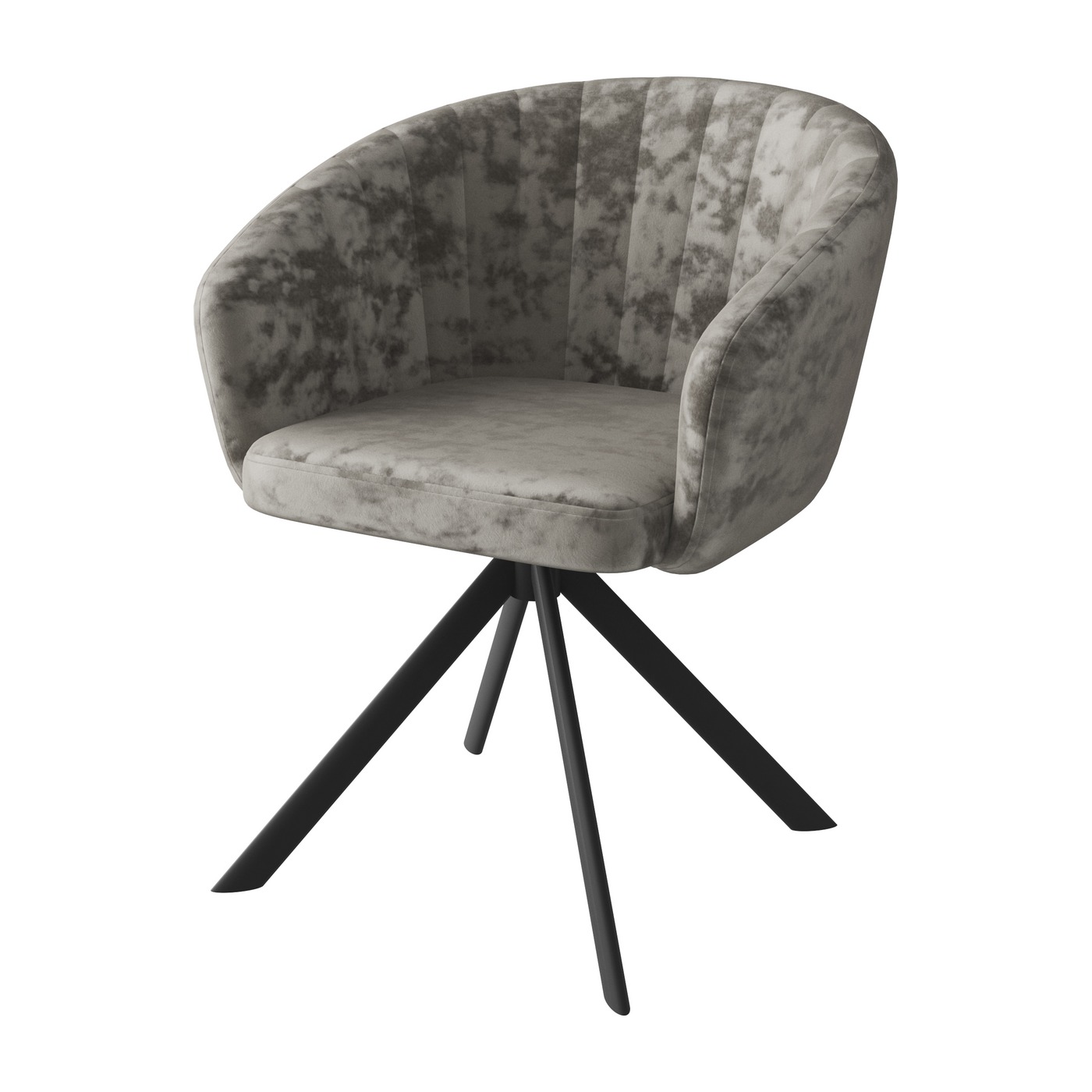 Стул SHELLY-R m04 GREY BEIGE LUX BK ракушка