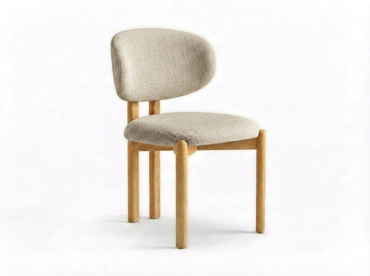 Стул DA VINCI (DC-1077E, YX5621-5) BEGE CHENILLE NATURAL WD