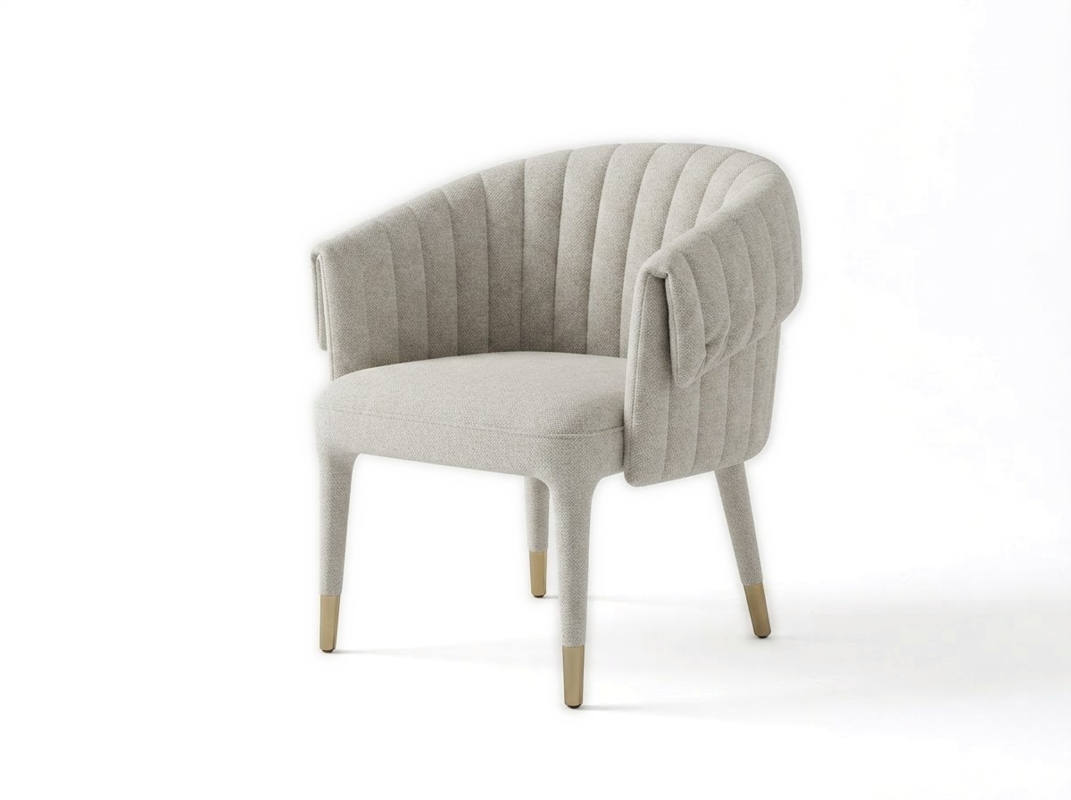 Стул VANILLA (B9111) IVORY SOFT CHENILLE G