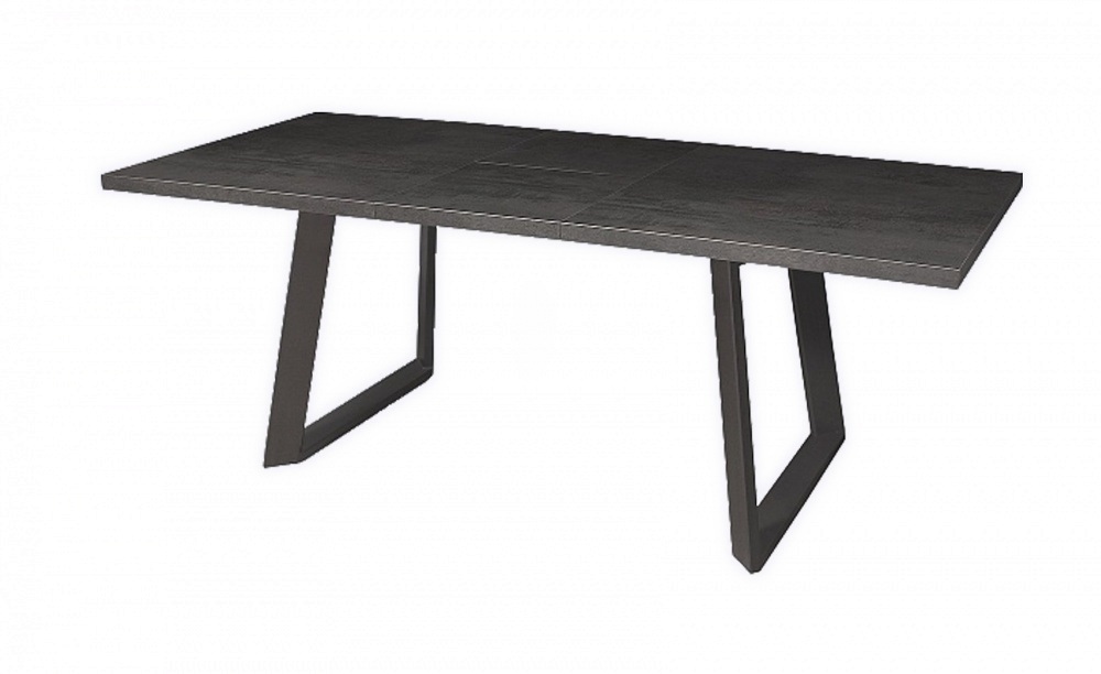 Стол LOFT LUX 160 ДЫМЧАТАЯ КЕРАМИКА/BK