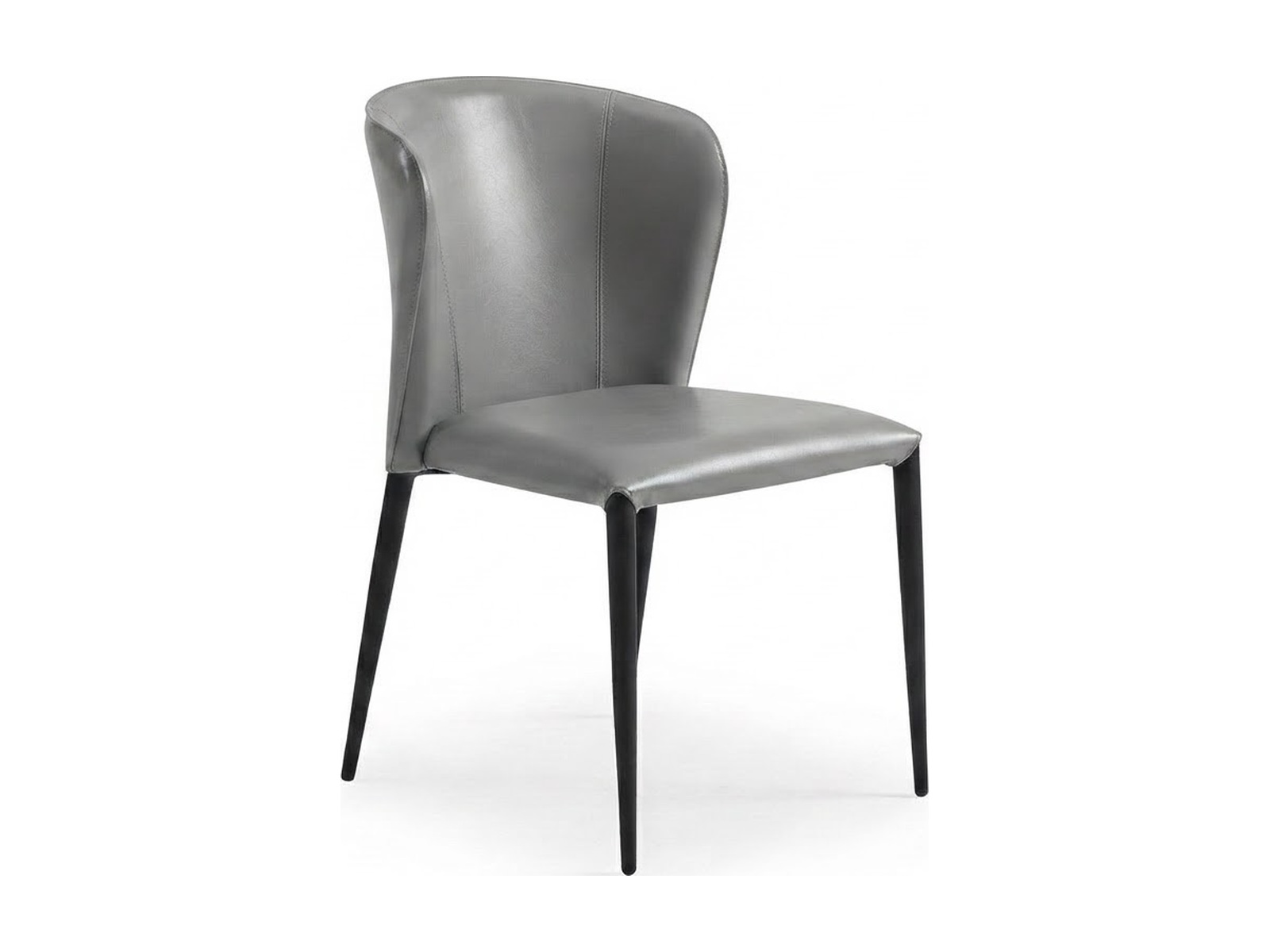 Стул ALBERT (DC-708, RL-009) GREY КОЖА BK
