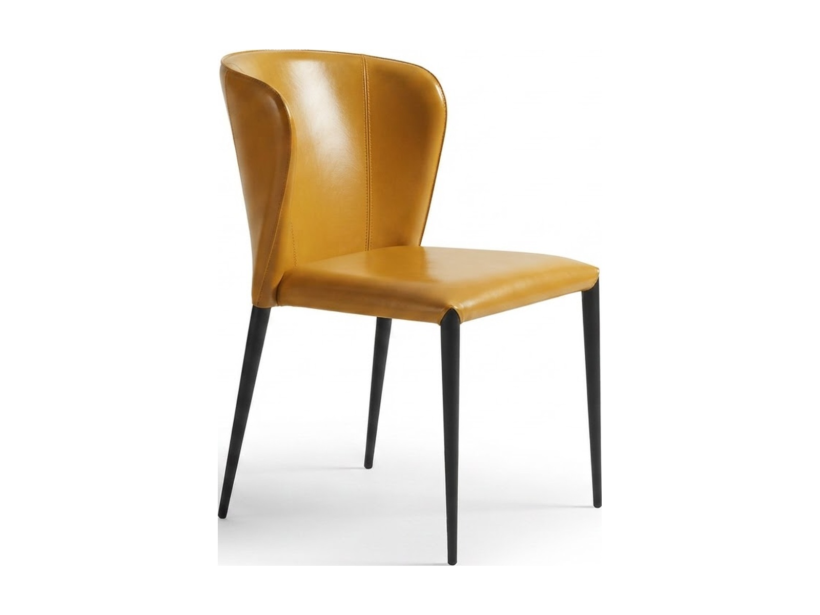 Стул ALBERT (DC-708, RL-028) CAMEL КОЖА BK