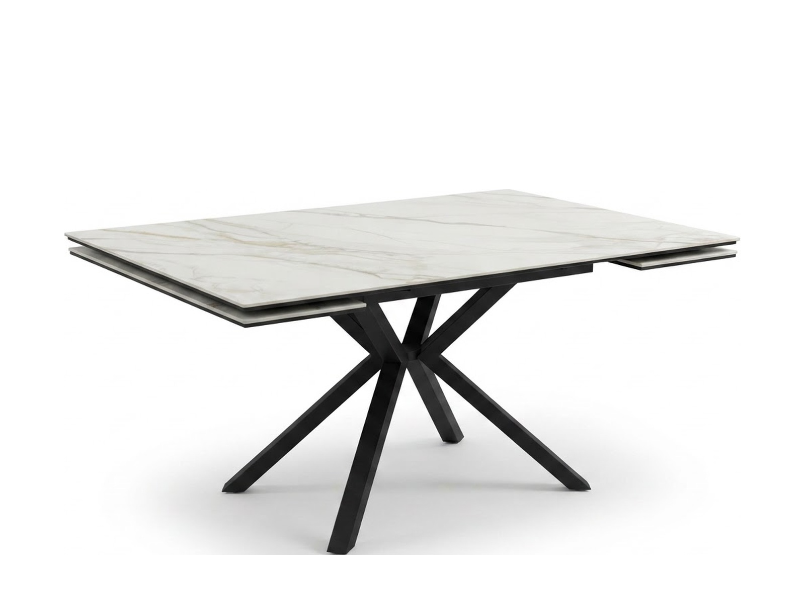 Стол AXEL 140 Bianco Grigio Ceramic/BK