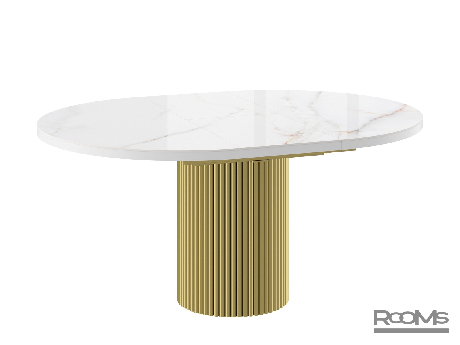 Үстел ASKAR ROUND 116 BELDIA BIANCO GLOSS PREMIUM CER/G