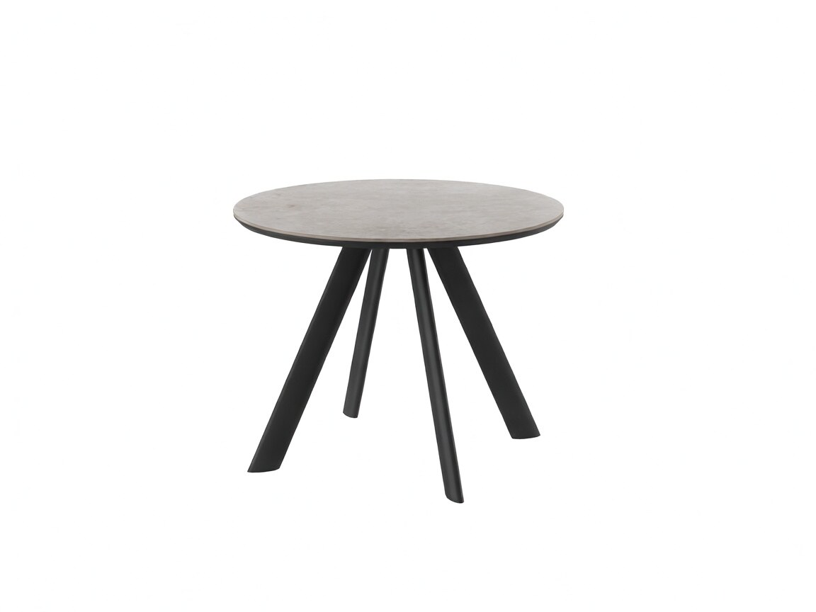Стол RONDY 100 KRATER PERLA PREMIUM CER/BK