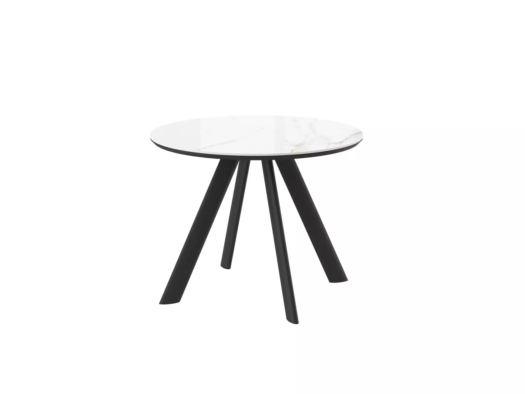 Стол RONDY 100 BELDIA BIANCO GLOSS PREMIUM CER/BK