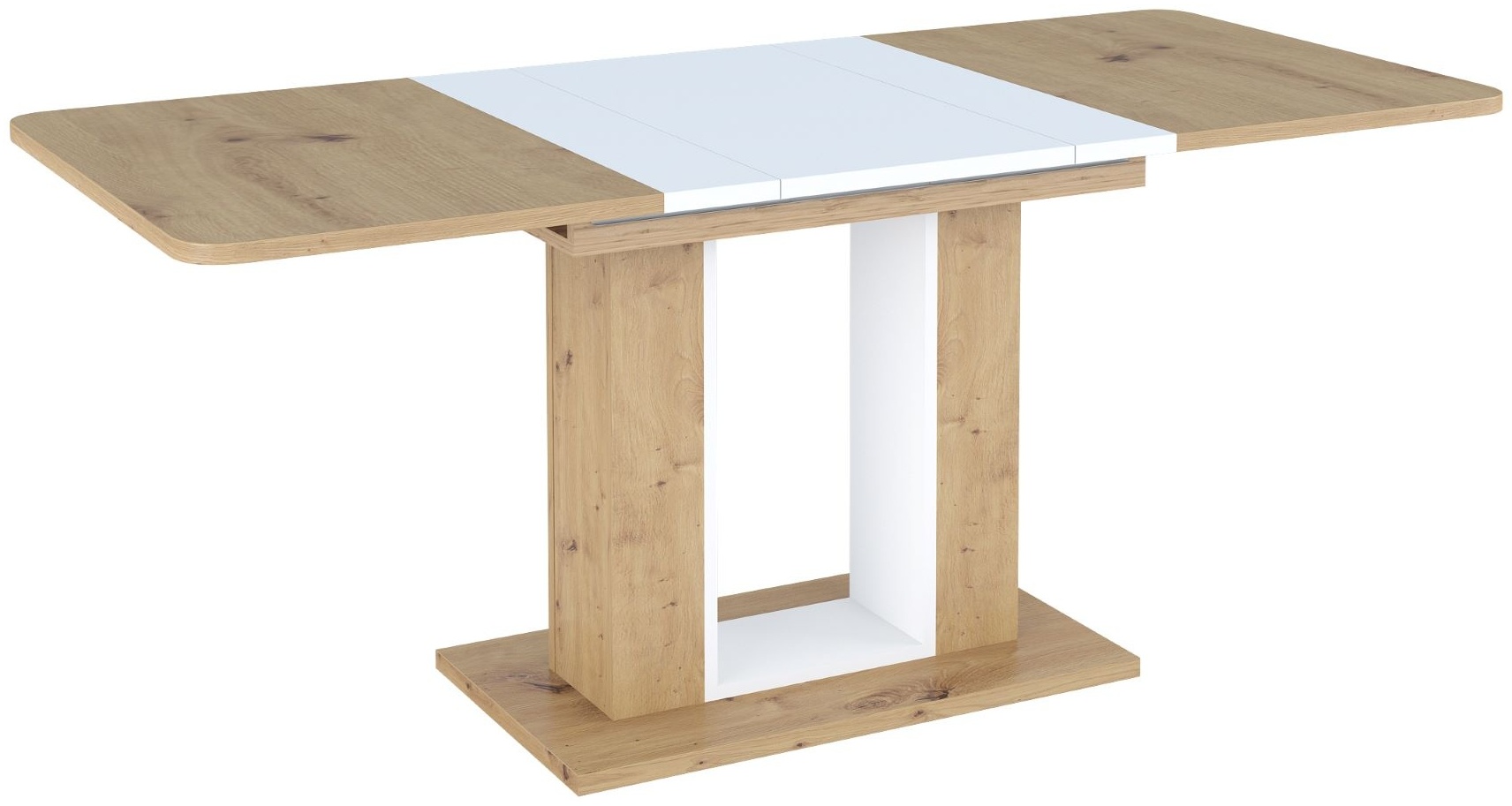 Стол TWINS 140 Дуб Артисан/Белый WD