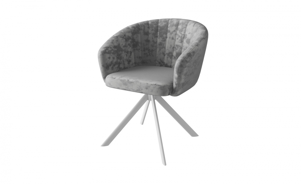 Стул SHELLY-R, m13 ASH GREY LUX W ракушка