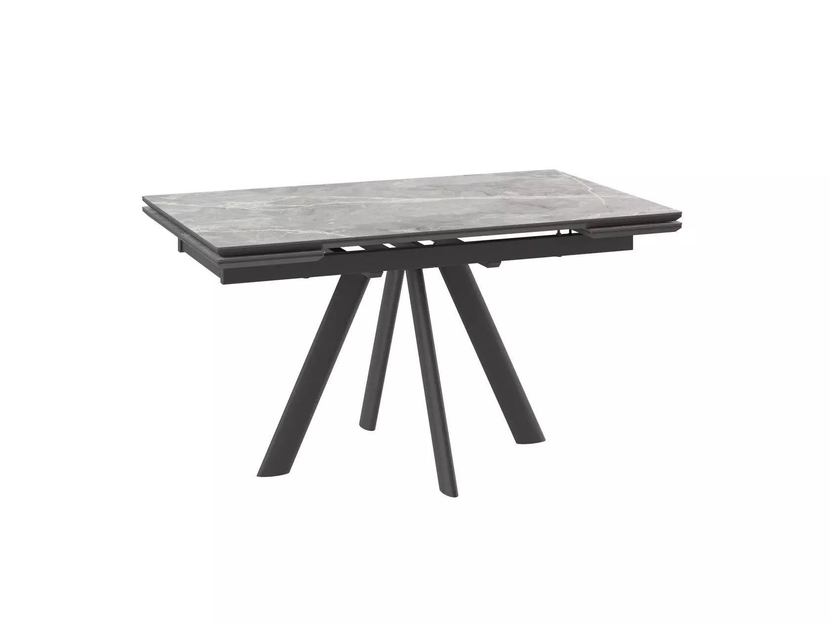 Стол JACK-140, раздвижной 140(30+30)х85, STONE GREY ST CER/BK