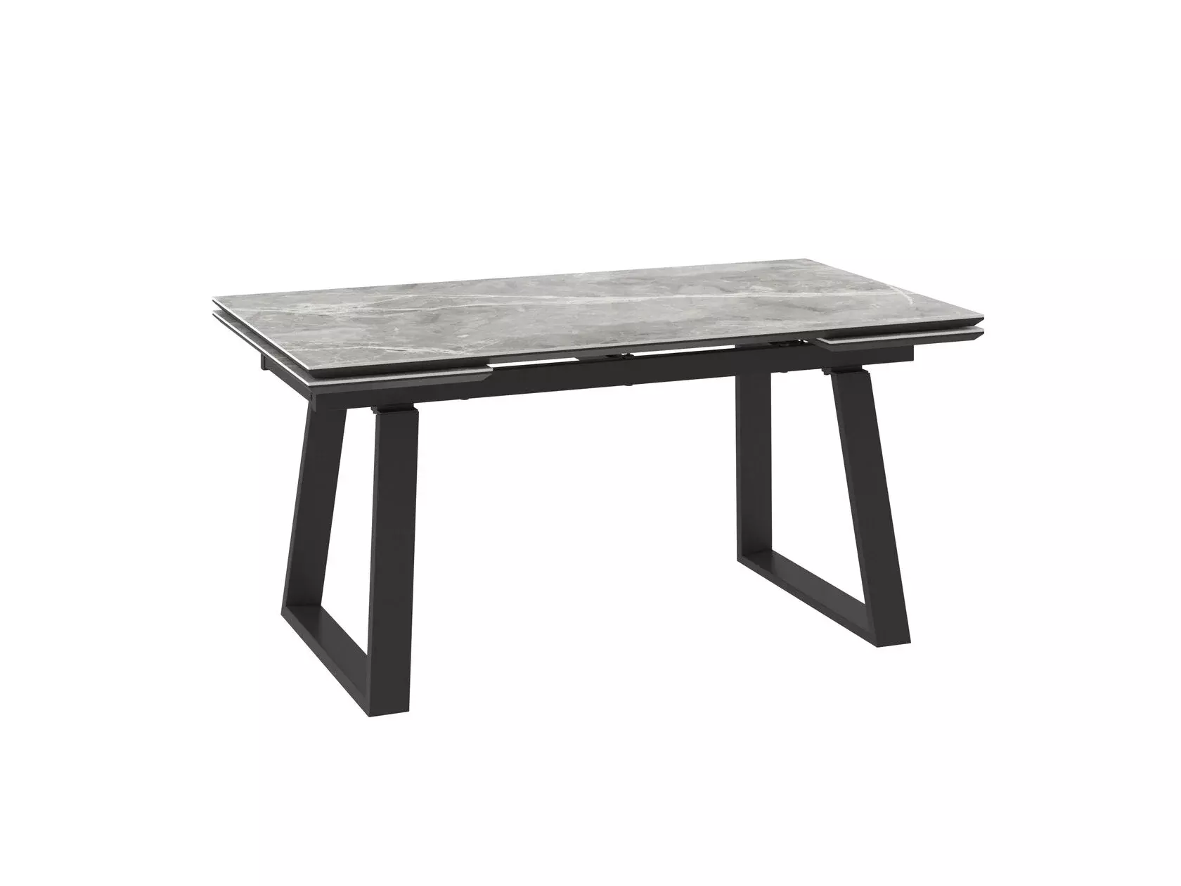 Стол MILANA 160 STONE GREY ST CER/BK
