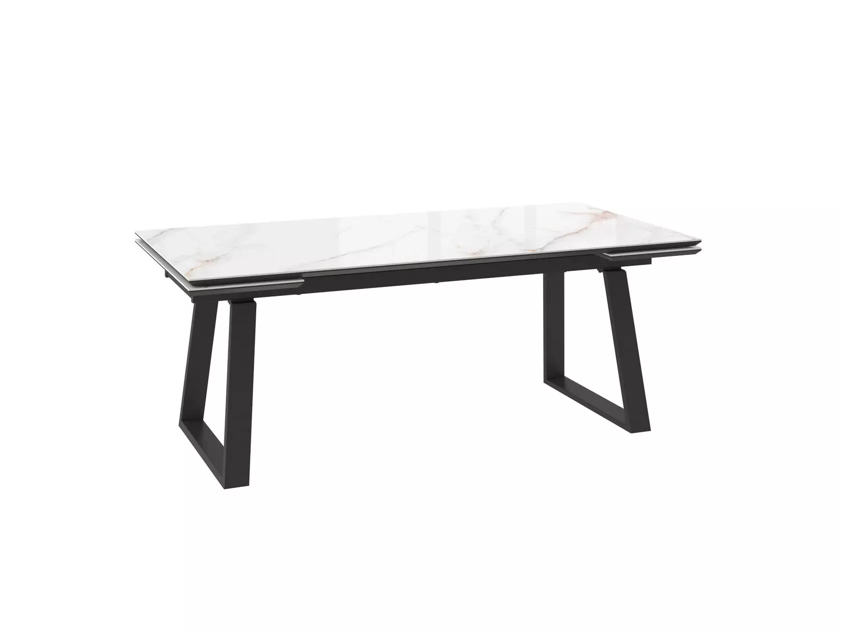 Стол MILANA 200 BRECHA GLOSS PREMIUM CER/BK