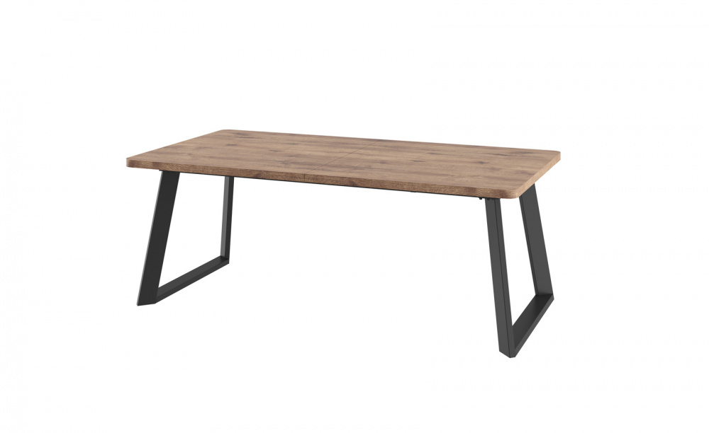 Стол LOFT LUX RADIAL 200 ДУБ ВЕЛЛИНГТОН/BK