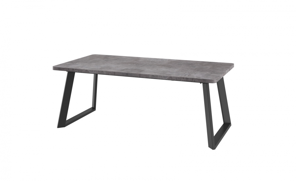 Стол LOFT LUX RADIAL 200 ДЫМЧАТАЯ КЕРАМИКА/BK