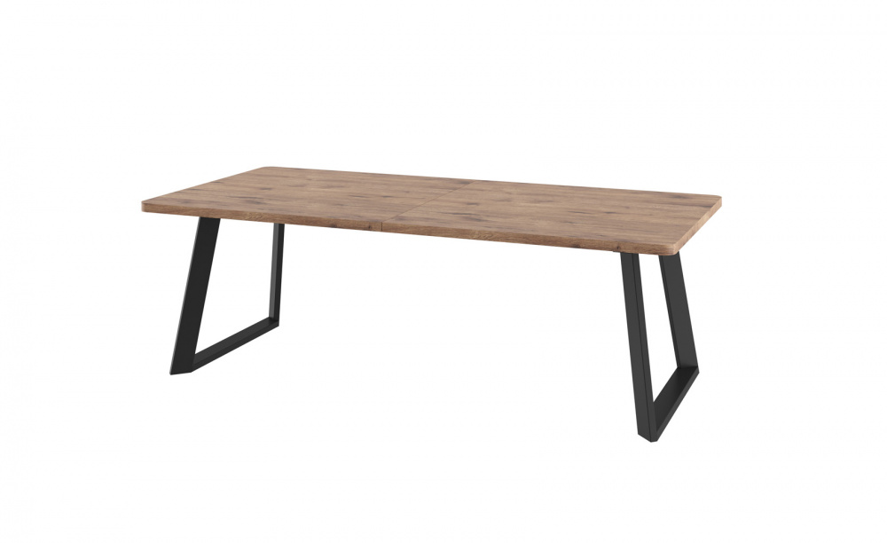 Стол LOFT LUX RADIAL 230 ДУБ ВЕЛЛИНГТОН/BK