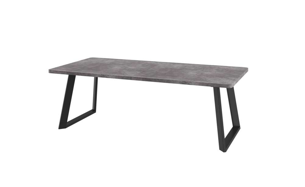 Стол LOFT LUX RADIAL 230 ДЫМЧАТАЯ КЕРАМИКА/BK