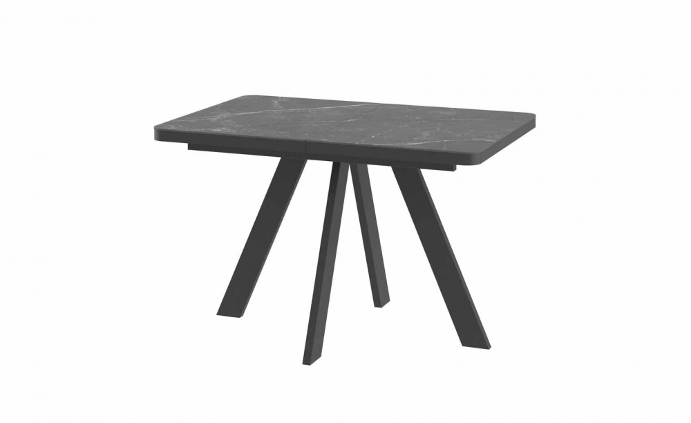 Стол BOBY RADIAL 120 STONE BLACK ST CER/BK — ROOMS Шымкент