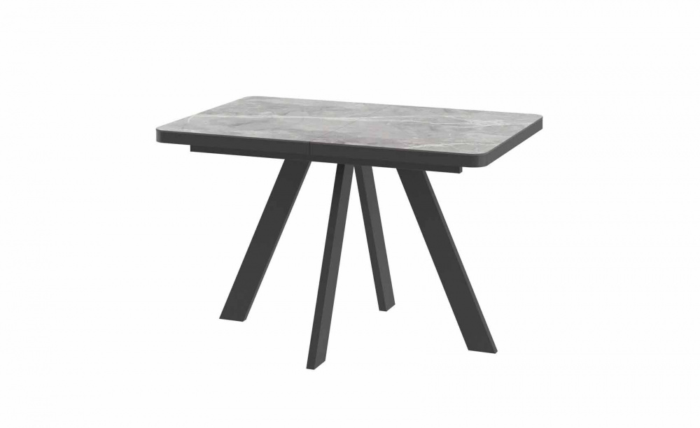 Стол BOBY RADIAL 120 STONE GREY ST CER/BK — ROOMS Шымкент