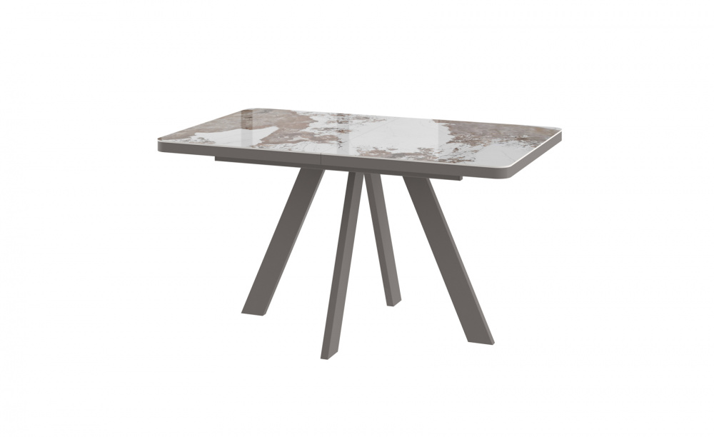 Стол BOBY RADIAL 140 PANDORA GLOSS ST CER/LT — ROOMS Шымкент