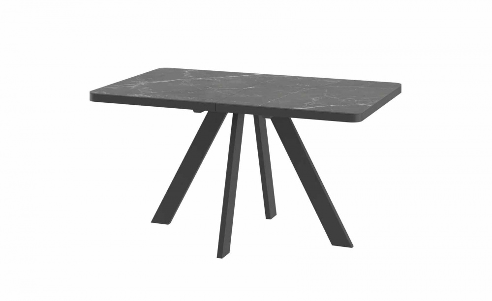 Стол BOBY RADIAL 140 STONE BLACK ST CER/BK — ROOMS Шымкент