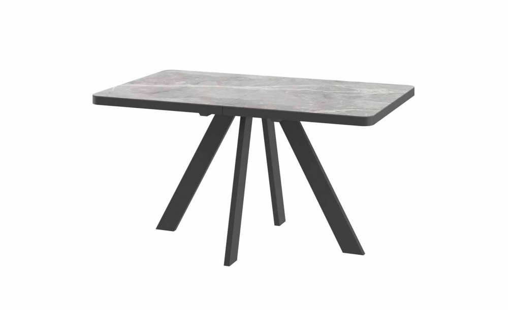Стол BOBY RADIAL 140 STONE GREY ST CER/BK
