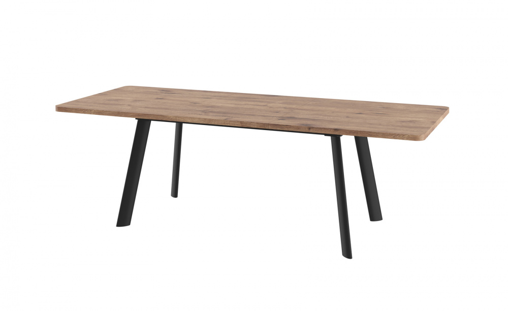 Стол LEON LUX RADIAL 180 ДУБ ВЕЛЛИНГТОН/BK