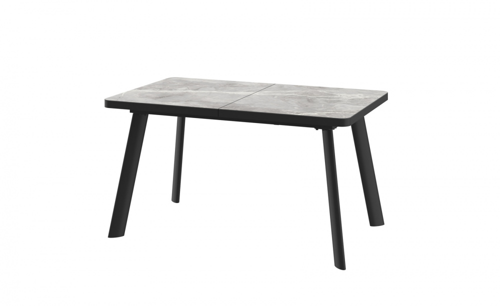 Стол LEON LUX RADIAL 140 STONE GREY ST CER/BK
