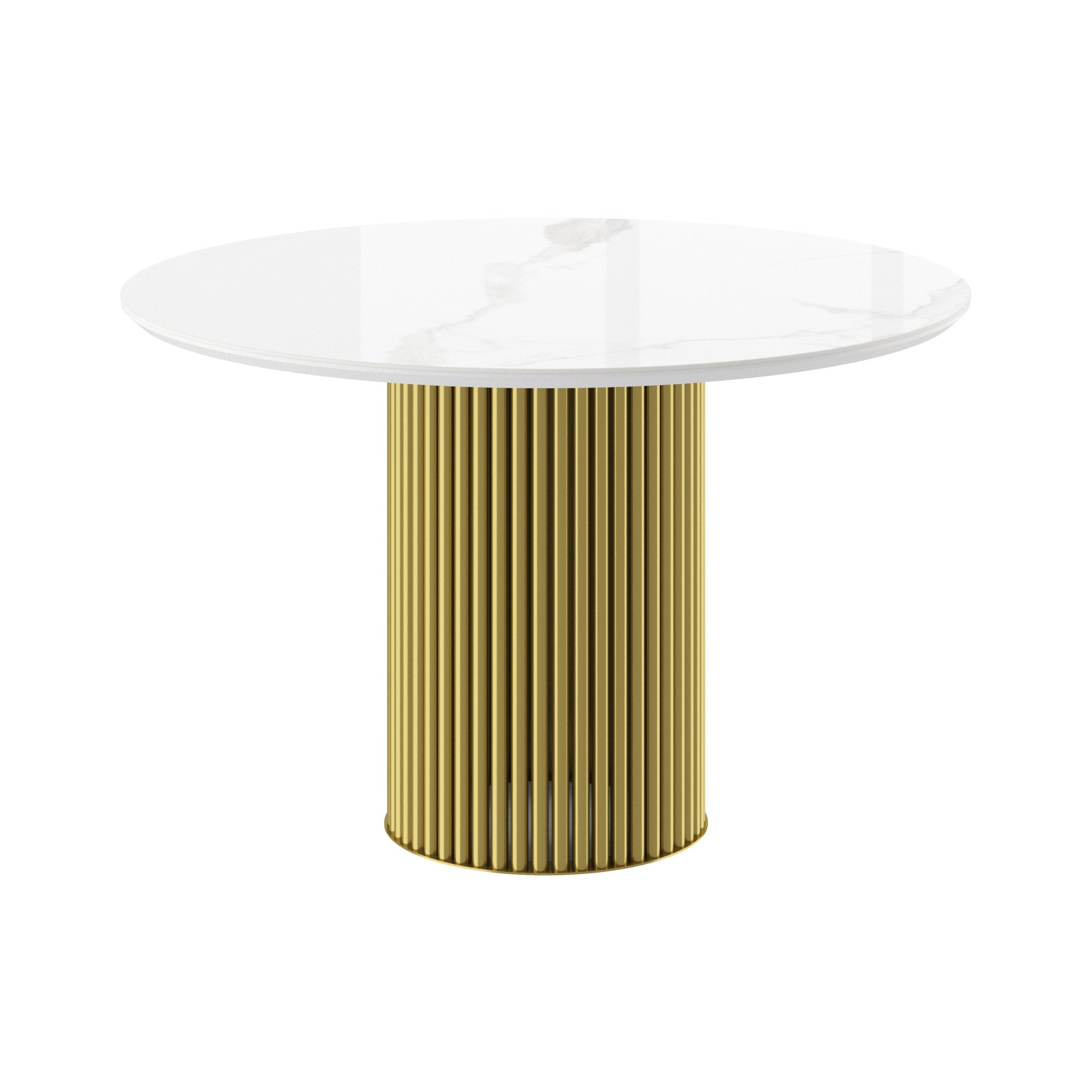 Стол ASKAR ROUND 116 PATAGONOA BIANCO GLOSS PREMIUM CER/G