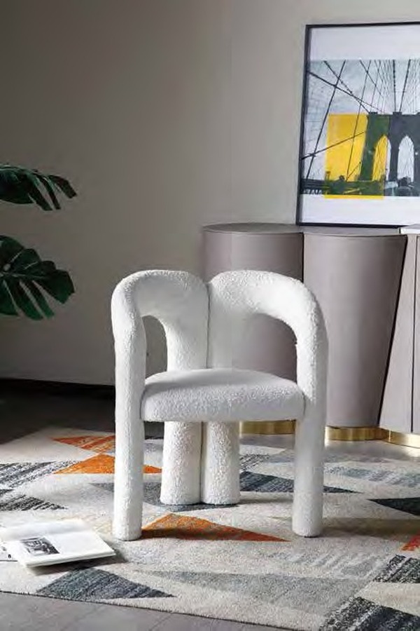 Стул RABBIT (B2288) WHITE BOUCLE WD