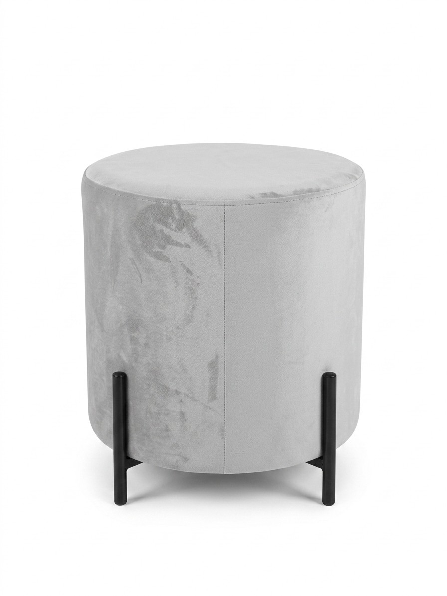 Пуфик круглый FELIX LIGHT GREY VL08 BK