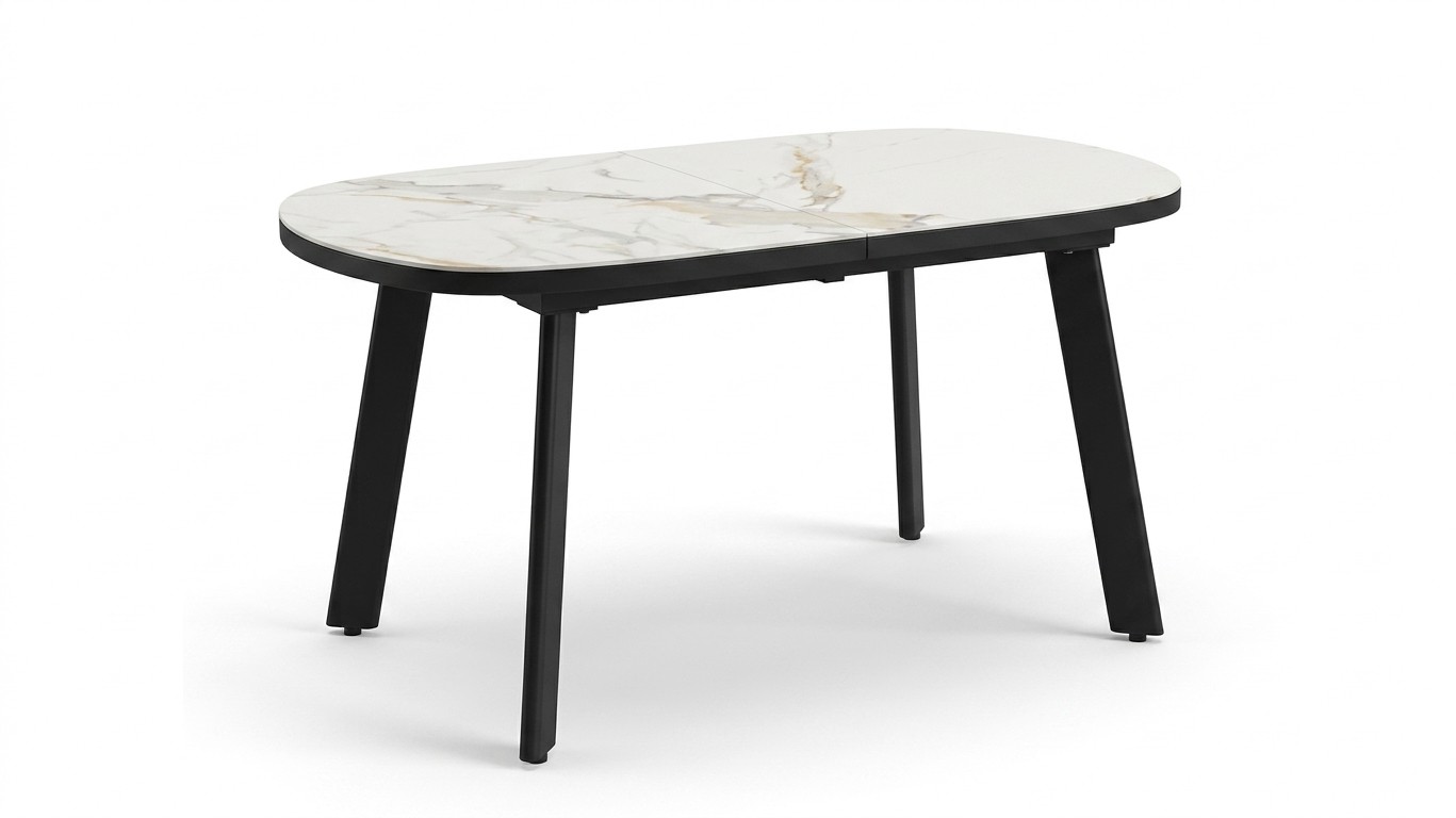 Стол Норд 120 Calacatta Gold CER/BK