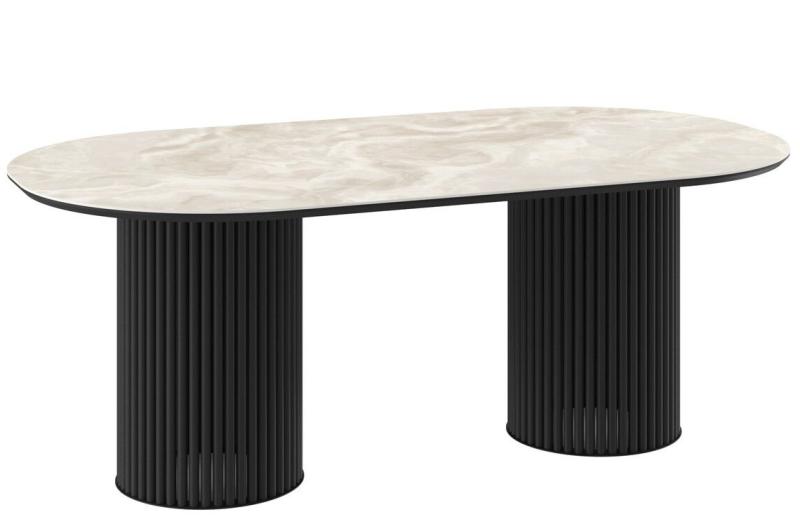 Стол ASKAR SOFT 200 ONYX PREMIUM CER/BK