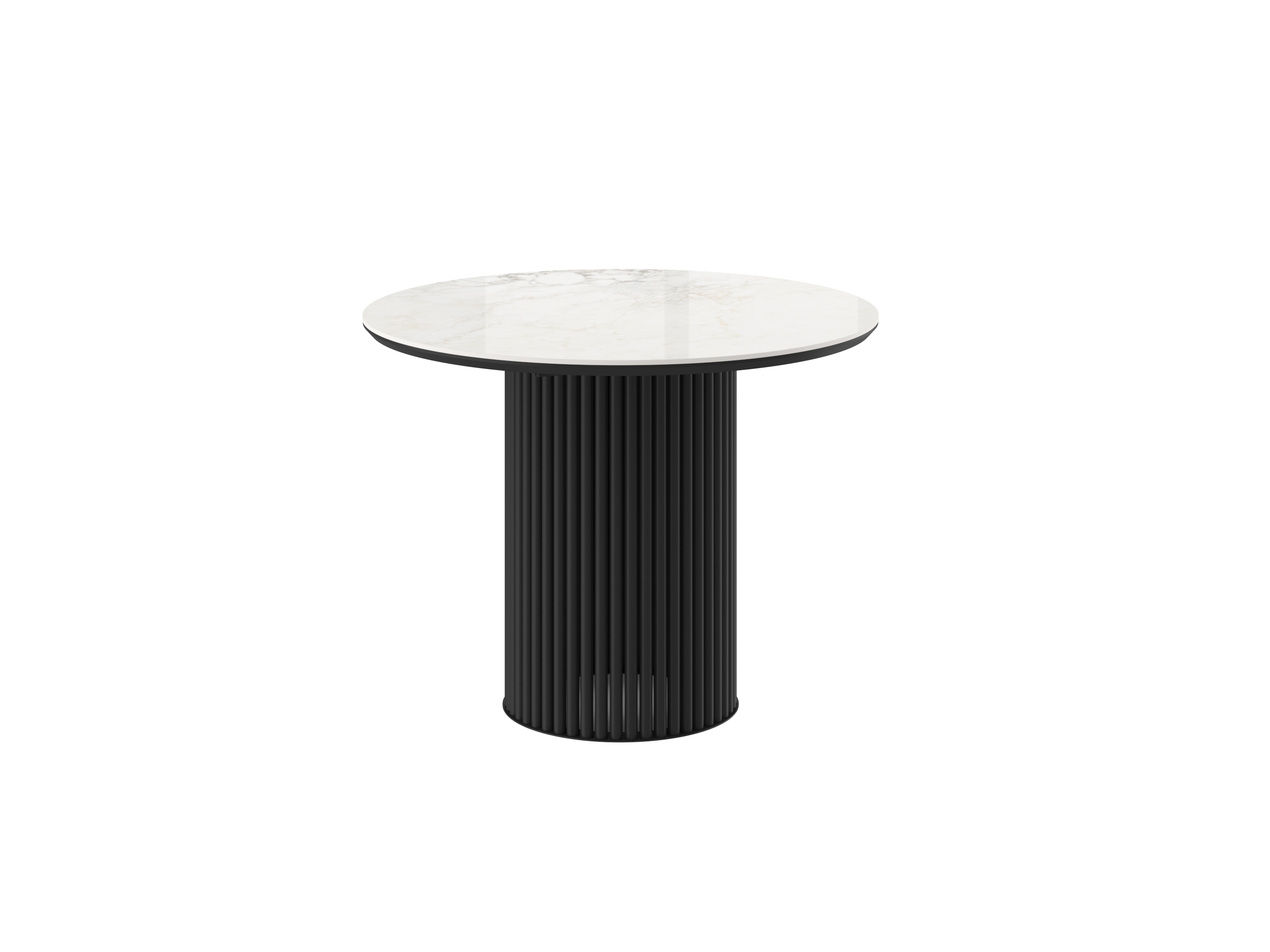 Стол ASKAR ROUND 100 BRECHA GLOSS PREMIUM CER/BK