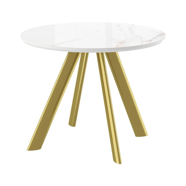 Стол RONDY 100 BELDIA BIANCO GLOSS PREMIUM CER/G
