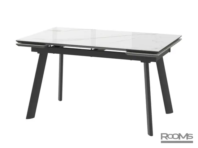 Table MILANA FOUR 140 CORAL WHITE GLOSS ST CER/BK