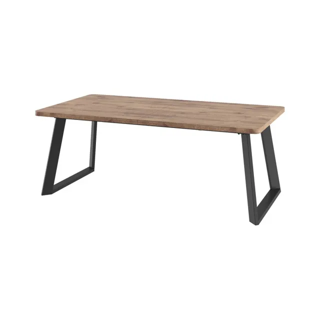 Стол LOFT LUX RADIAL 200 ДУБ ВЕЛЛИНГТОН/BK