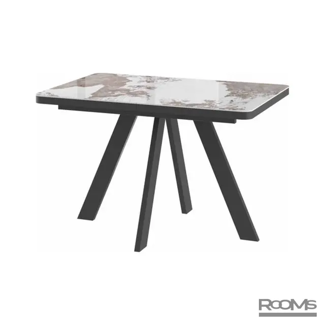 Table BOBY RADIAL 120 PANDORA GLOSS ST CER/BK
