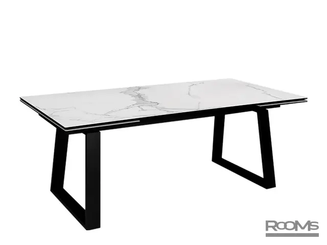 Үстел ROVENA 200 CARRARA CER/BK